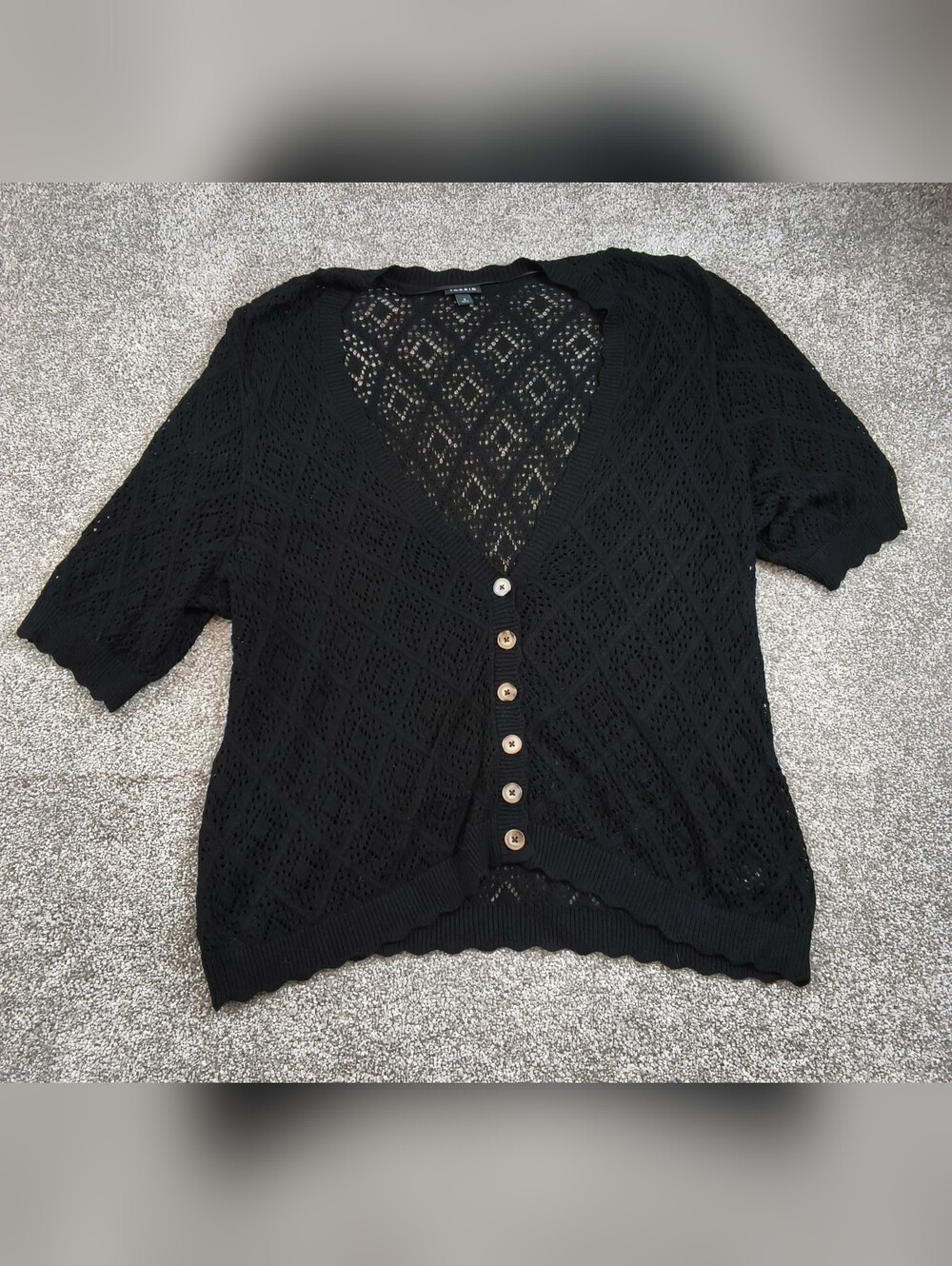 Torrid Open-Stitch Cardigan Black Size 4X